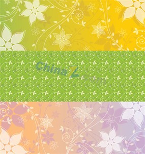 植物鲜花底纹背景矢量图